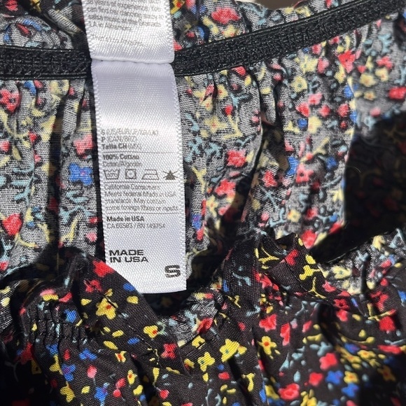 Los Angeles Apparel Floral Crop Top - Picture 7 of 7